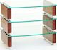 Custom Design Milan Reference 10 Έπιπλο Hi-Fi Cherry/Clear Glass 57x44x40cm