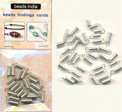 Beads India Ακροδέκτης Ασημί με Μεταλλικό Τελείωμα 4x2mm