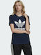 Adidas Trefoil Damen Sportlich T-shirt Collegiate Navy