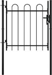 vidaXL Metallic Garden Gate Black 1m x 75cm 144361