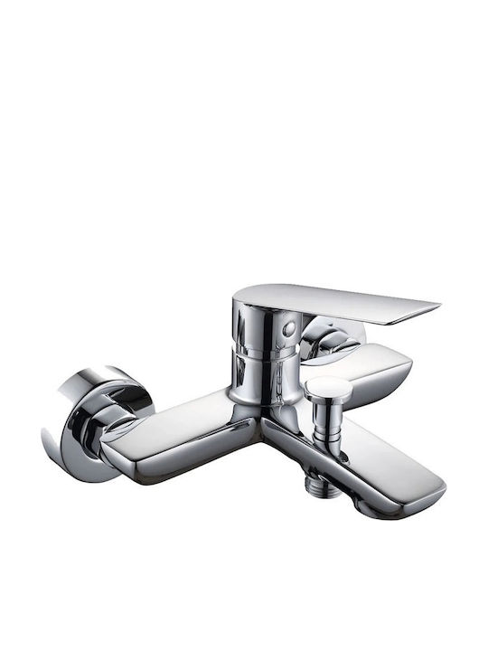 Tema Mischbatterie für Badewanne Silber