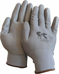 Ergo Cotton Safety Glofe Polyurethane Gray