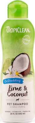 Tropiclean Lime & Coconut Σαμπουάν Σκύλου DeShedding 355ml