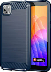 Hurtel Carbon Back Cover Μπλε (Huawei Y5p)