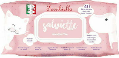 Ferribiella Sensitive Bio Dog Body Cleansing Wipes with Fragrance Alcohol Free Pink 23x12cm