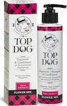 Top Dog Conditioner Σαμπουάν Σκύλου με Μαλακτικό Flower Mix Λάμψη και Ελαστικότητα 250ml