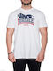 Lonsdale Hopperton Αθλητικό Ανδρικό T-shirt Λευκό με Λογότυπο