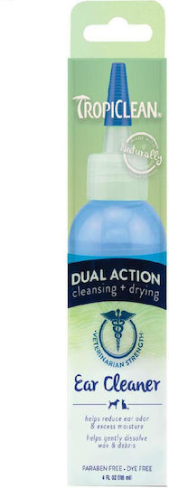 Tropiclean Ear Cleaning Dual Action Gel για Καθαρισμό Αυτιών Σκύλου 118ml