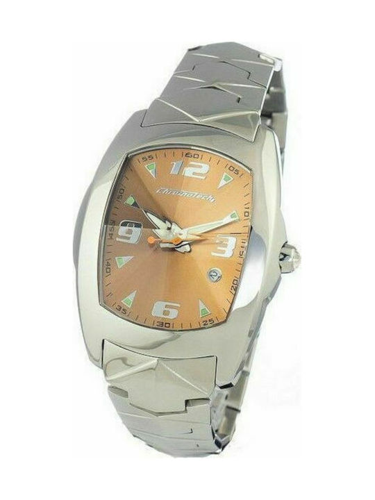 Chronotech Ceas Baterie cu Argintiu Brățară metalică CT7504