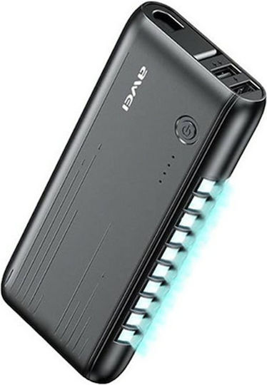 Awei P18K Power Bank 6000mAh mit 2 USB-A Anschlüssen Schwarz