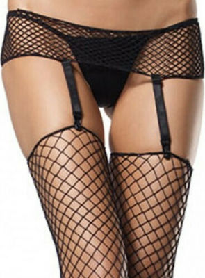 Leg Avenue Garterbelt & Stocking Set Black