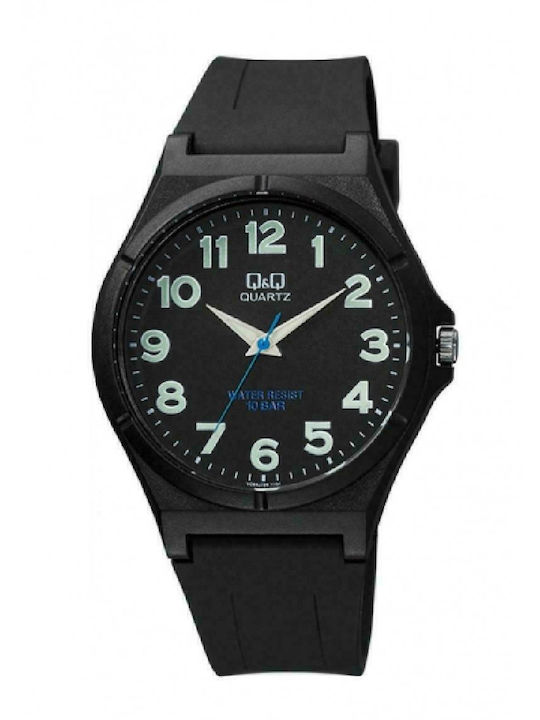 Q&Q Men's Watch 40mm Battery with Black Rubber Strap