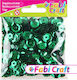 Fabi Plastic Craft Sequin Green Green Round Beads 6mm 14gr 14gr