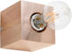Sollux Abel Vintage Leuchte Wand Braun 10x13x13cm