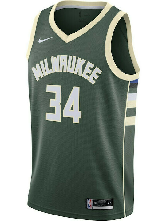 Nike Giannis Antetokounmpo Milwaukee Bucks Icon Edition Swingman 2020 Ανδρική Φανέλα Μπάσκετ