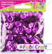 Fabi Plastic Craft Sequin Pink Round Beads Fuchsia 6mm 14gr 14gr