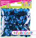 Fabi Kunststoff Perlenstickerei Blau Runde blaue Perlen 6mm 14gr 14gr