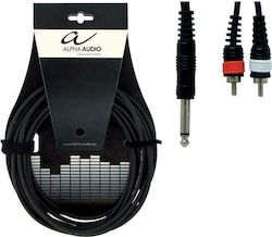 Alpha Audio Basic Line Cable 6.3mm male - 2x RCA male 1.5m (190.140)