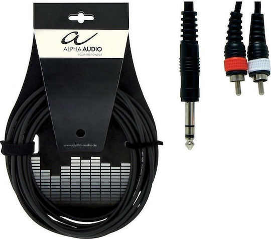 Alpha Audio Basic Line Cable 6.3mm male - 2x RCA male 1.5m (190.150)