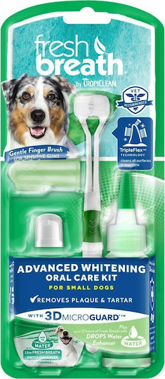 Tropiclean Fresh Breath Advanced Whitening Oral Care Kit Gel για Σκύλους κατά της Πέτρας & Πλάκας 59ml