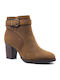 Clarks Verona Lark Leather Women's Ankle Boots with Medium Heel Tabac Brown