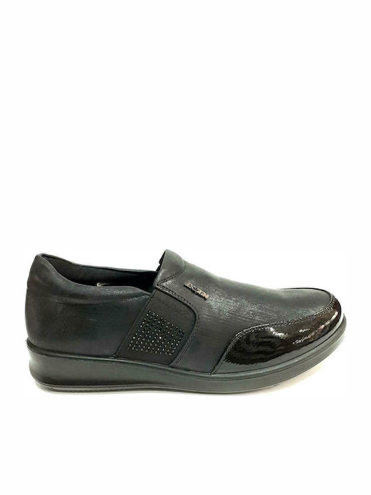 Lynn Ανατομικά Γυναικεία Slip-On Μαύρα