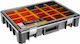 Neo Tools Werkzeugkoffer-Organisator 20 Positionen mit einstellbaren Fächern und abnehmbaren Boxen Orange 60x39x11cm