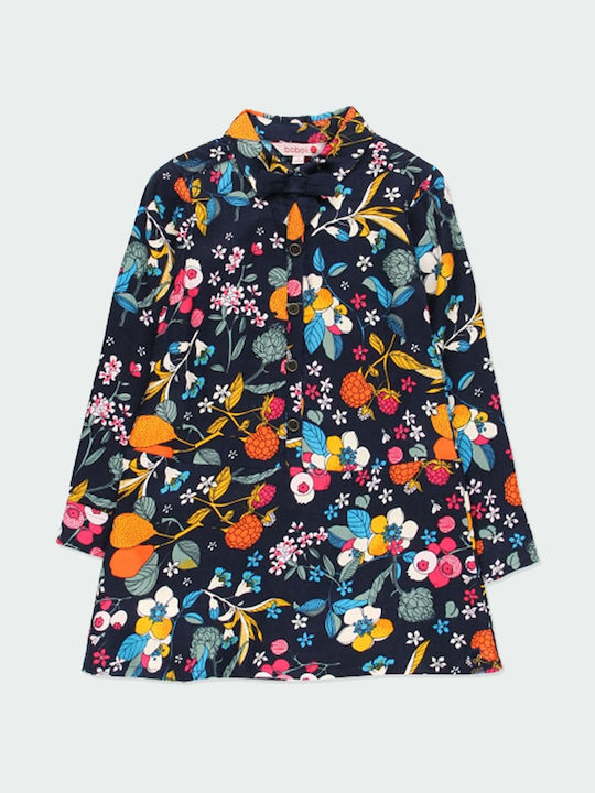 Boboli Kids Dress Floral Long Sleeve Multicolour