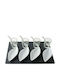 Excellent Houseware Ceramic Dessert Divided Serving Tray with 4 Slots White 31x20cm 13pcs