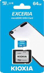 Kioxia EXCERIA microSDXC 64GB Class 10 U1 UHS-I with Adapter