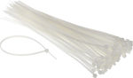 Powertech Pack of 100pcs White Plastic Cable Ties 150x3mm TIES-019