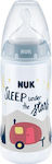 Nuk Plastikflasche First Choice Plus Hello Adventure Gegen Koliken mit Silikonsauger für 6-18 Monate Blue 300ml 1Stück 18.000.011