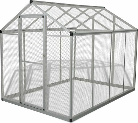 vidaXL 170349 Habitator Pentru Păsări Din Aluminiu 178x242x192cm