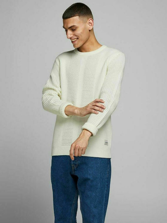 Jack & Jones Men's Long Sleeve Sweater Cloud Dancer