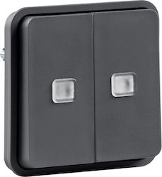 Hager Cubyko Waterproof Recessed Wall Switch Li...