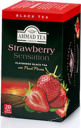 Ahmad Tea Negru Ceai Strawberry Sensation 20 Pungi 1buc