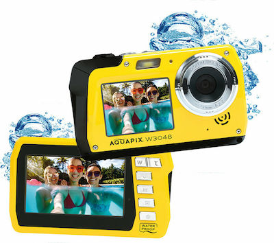 EasyPix W3048 Compact Φωτογραφική Μηχανή 13MP με Οθόνη 3" και Ανάλυση Video 2688 x 1520 pixels Κίτρινη
