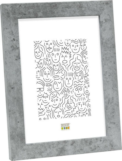 Deknudt S45SR7_20,0X30,0 Κορνίζα Ξύλινη με Ασημί Πλαίσιο