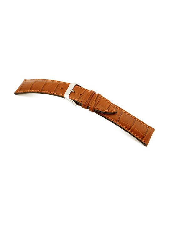 Strap Leather RIOS LOUISIANA Brown Cognac 20mm