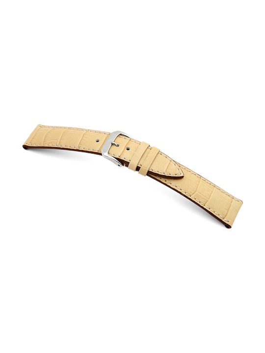 Strap Leather RIOS LOUISIANA Beige 18mm