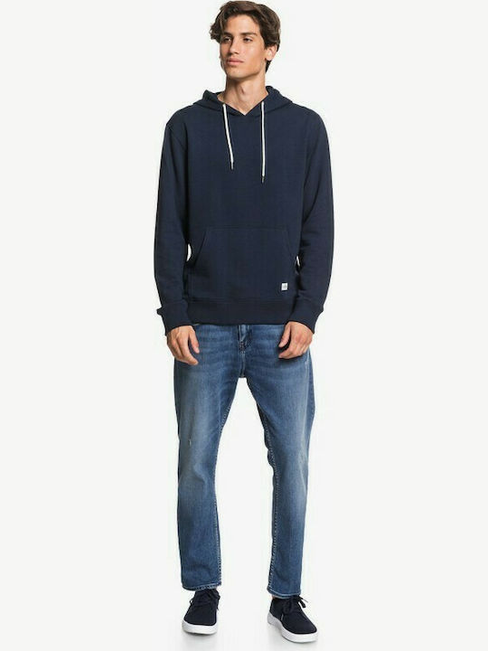 Quiksilver Essentials Ανδρικό Φούτερ με Κουκούλα και Τσέπες Navy Μπλε