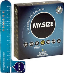 My Size Condoms 57mm 3pcs 57mm Natural
