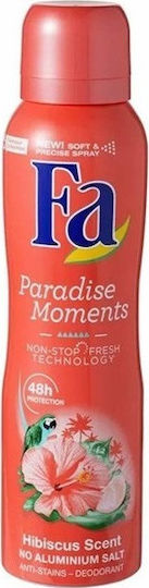 Fa Paradise Moments Hibiscus Scent Αποσμητικό 48h σε Spray Χωρίς Αλουμίνιο 150ml
