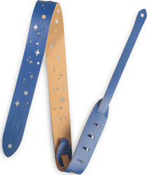 Levys MJ12LBC 1.5" Kids Leather Guitar Strap Strap for Guitar Blue
