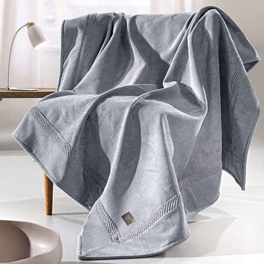 Guy Laroche Rubicon Three-Seater Sofa Throw 170x300cm Silver