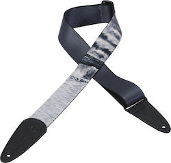 Levys MPDS2 2" Polyester Guitar Strap Black/White