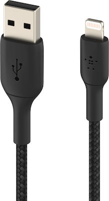 Belkin Geflochten USB-A zu Lightning Kabel 12W Schwarz 3m (CAA002bt3MBK)