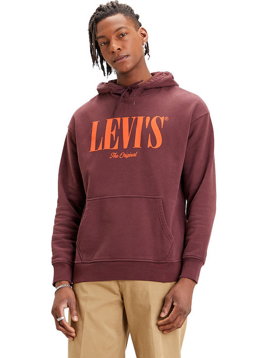 Levi's T2 Sweatshirt mit Kapuze Burgundisch