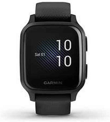 Garmin Venu SQ Music Edition Aluminium 37mm Smartwatch με Παλμογράφο (Black)
