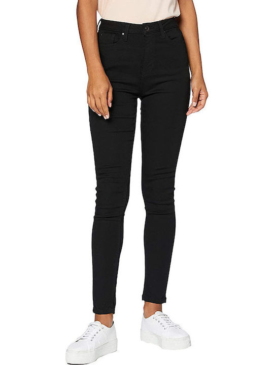 Dion High Waist Women's Jean Trousers in Slim Fit Black